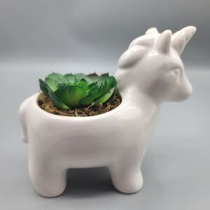Unicorn Succulent Planter White Planter Hazel & Co